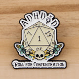 ADHD Awareness Enamel Pins Roll the Dice Badge Lapel Pin