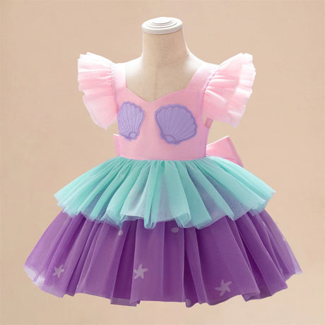 Toddler Princess Alice Belle Jasmine Mermaid Dress Baby Halloween Cosplay Costume