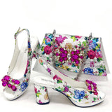 Spring Garden Party Shoes And Matching Bag Set