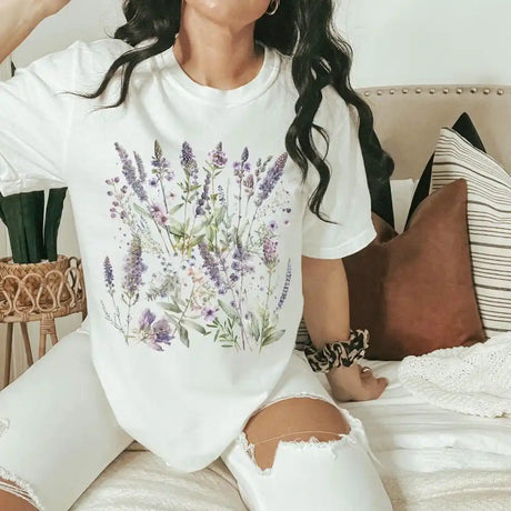 Purple Botanicals Wildflower Cottagecore T-shirt