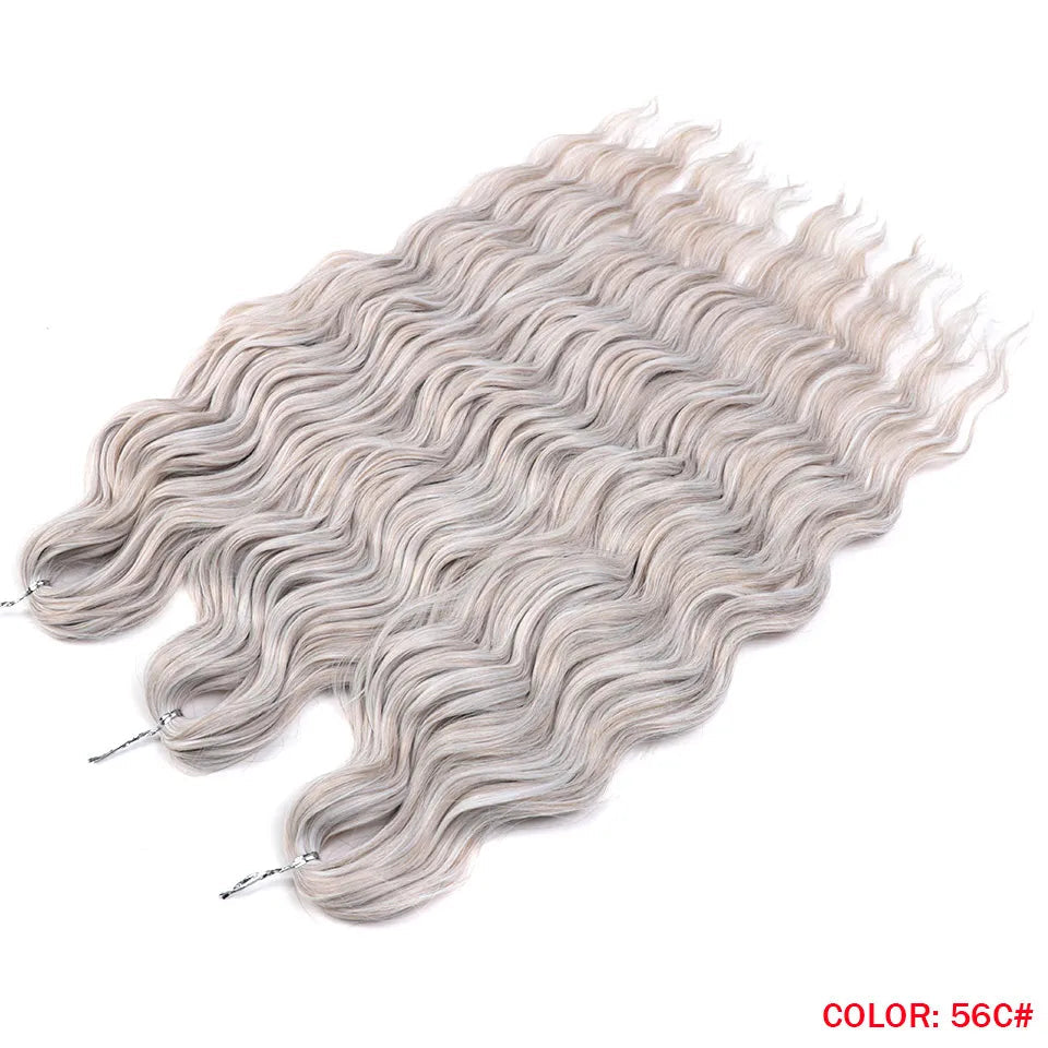 Ombre Rainbow 24 Inch Synthetic Hair Wave Braiding Hair Extensions