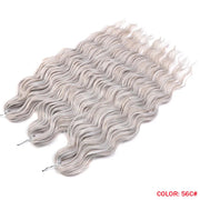 Ombre Rainbow 24 Inch Synthetic Hair Wave Braiding Hair Extensions