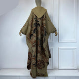 Patrice's Long Winter Cardigan Coat Open Front Kimono Hooded Poncho