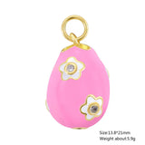 Enamel Easter Egg Pendants 18K Gold Plated Charms For DIY Earrings Necklaces Jewellery Making