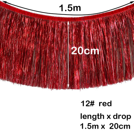 1.5m Gorgeous Fringe Tassel Banner Party Foil Garlands Wall Ceiling Decoration