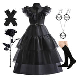 Wednesday Costume Sets Girls Halloween Cosplay Costume Dress