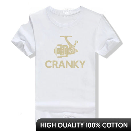 Cranky Men's T-Shirt Fisherman Tee Crankbait Fishing Lure