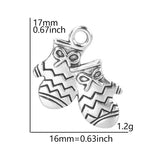5pcs Christmas Charm Enamel Apple Socks Bell DIY Pendant Charms For Jewelry Making Keychain Earrings Bulk Handmade Material Gift