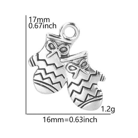 5pcs Christmas Charm Enamel Apple Socks Bell DIY Pendant Charms For Jewelry Making Keychain Earrings Bulk Handmade Material Gift