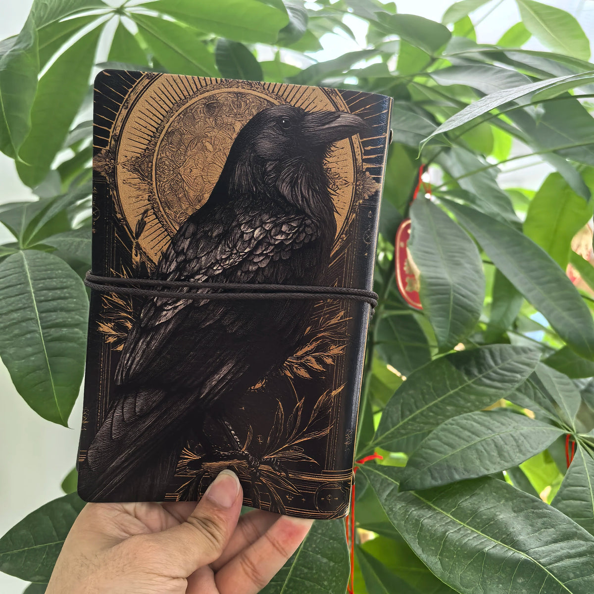 Dark Academia Crow Raven Journal A6 PU Leather Notebook Scrapbook