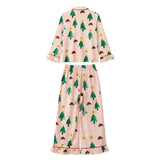Women's Christmas Pyjama Set Mushroom Christmas Tree Print Sleepwear