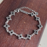 Flower Chain 925 Sterling Silver Metal Bracelets