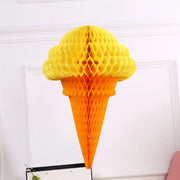 Ice Cream Honeycomb Paper Decorations