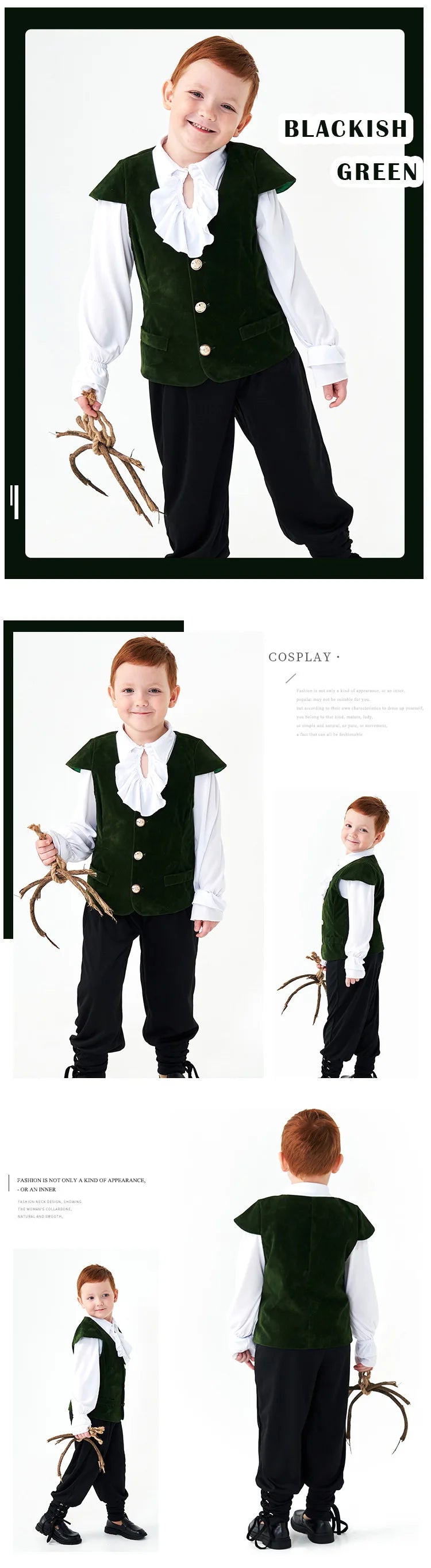 Medieval Pirate Kid Boys Cosplay Halloween Costumes
