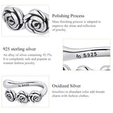 925 Sterling Silver Rose Dragonfly Ear Clips