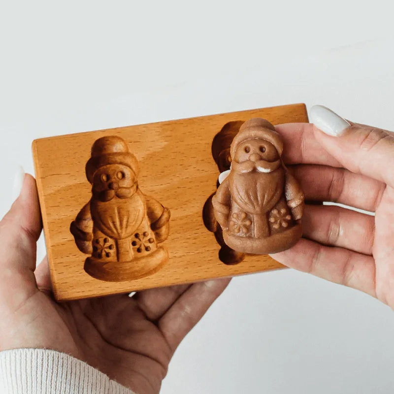 Norwegian Christmas Wooden Cookie Moulds Gingerbread Cookies Mould Press Bakery Baking Tools