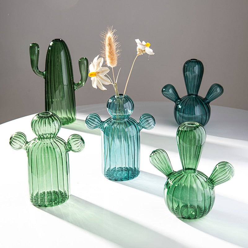 Cactus Glass Vase Hydroponics Plant Vase