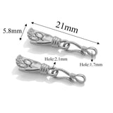 5pcs Stainless Steel Clasp Connectors For DIY Jewellery Making Lobster Clasps Hook Bracelet Necklace Findings
