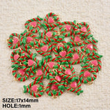 5pcs Christmas Charm Enamel Apple Socks Bell DIY Pendant Charms For Jewelry Making Keychain Earrings Bulk Handmade Material Gift