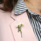 Hand-Held Flower Brooch Lapel Pin Fresh Flower Holder