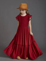Flower Girls Lace Maxi Photo Shoot Dress