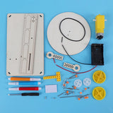DIY Kids Wooden Electric Spirograph Model Kit Drawing Robot Science Physics Experiment Toy