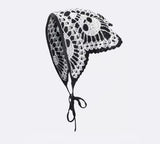 Skulls Bats Spiderwebs Halloween Crochet Headscarves Knitted Cotton Triangle Scarf