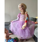 Girl's Princess Wigs Halloween Costumes Rapunzel Disguised Little Mermaid Elsa Aurora Snow White