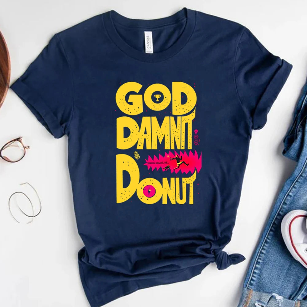 Dungeon Crawler Carl T-Shirt Goddamnit Donut Sci-Fi Book Lover Tee