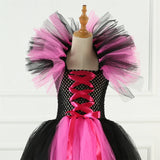 Girls Witch Ghost Vampire Halloween Costume Fluffy Tulle Dress