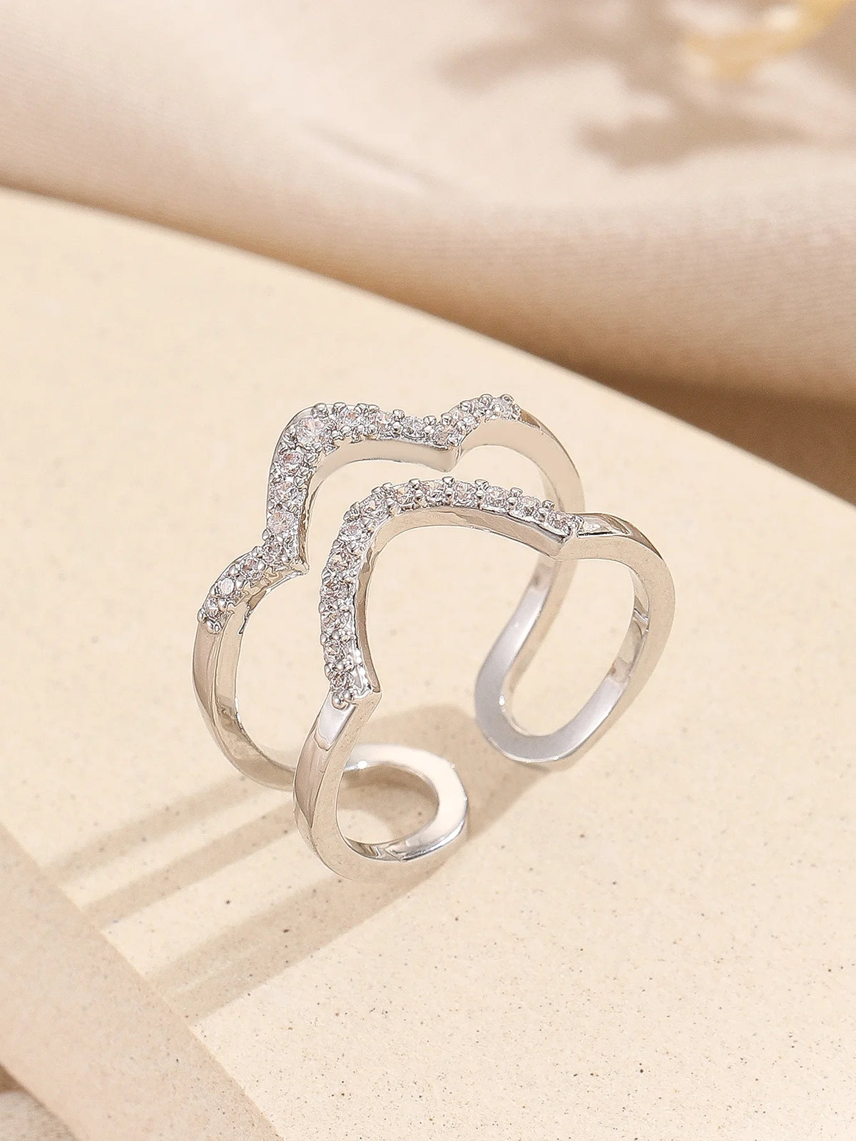 Zircon Nail Jewellery Wearable Art Finger Tip Rings
