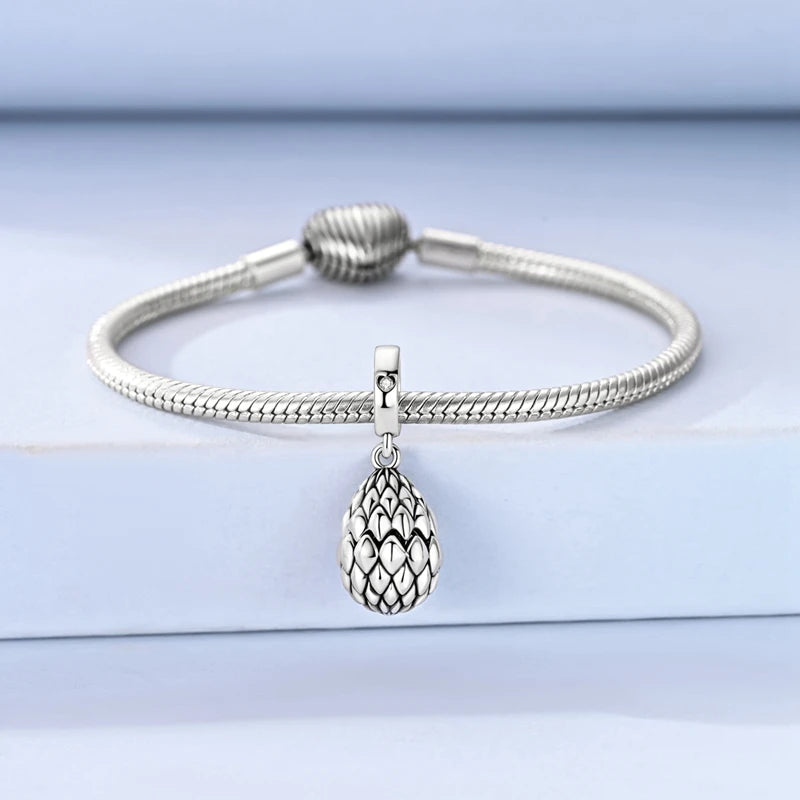 Baby Dragon Egg Openable Charm 925 Sterling Silver