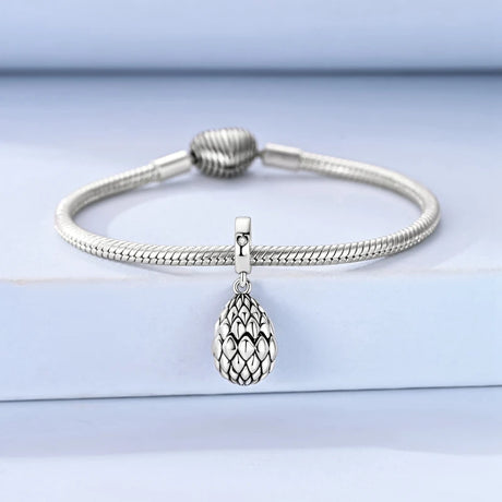 Baby Dragon Egg Openable Charm 925 Sterling Silver