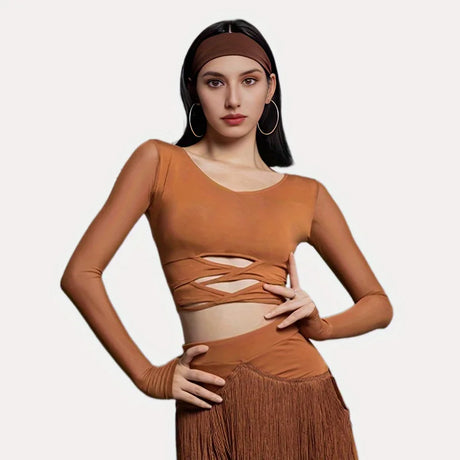 Fringe Latin Dance Skirt Top Samba Tango Salsa Latin Practice/Competition Tassel Stage Costume