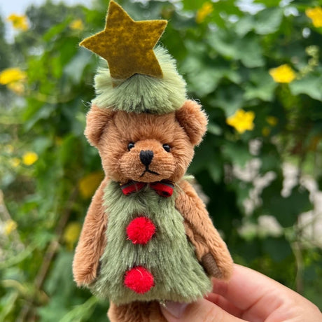 Christmas Plush Bear Toy Keychain