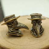 Plague Mask Doctor Brass Paracord Bead Lanyard Dreadlock Beard Bead