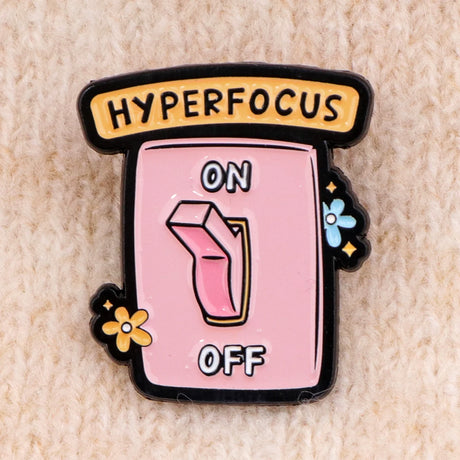 "On/Off Switch" Enamel Pin ADHD Awareness Lapel Pins Badge