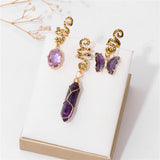 Crystal Braid Jewellery Hair Clips 3pcs/Set Natural Stones