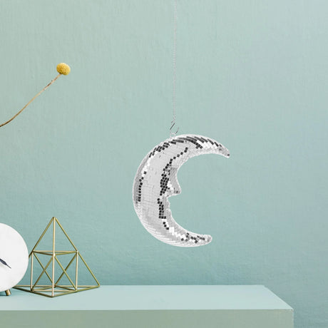 Disco Moon Face Hanging Decor Mirror Ball