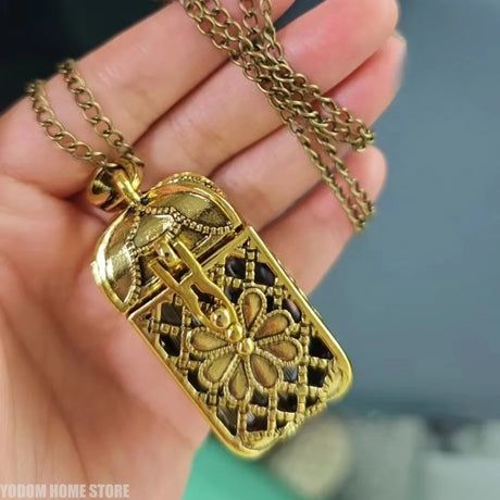 Cage Pendant Necklace with 22 Major Arcana Mini Tarot Cards