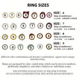 Set of 25 Vintage Bohemian Style Rings Acrylic Resin Gold Foil Ring Set