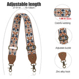 Boho Guitar Straps Embroidered Wide Handbag Luggage Straps