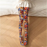 Floral and Fantasy Printed Stockings Long Socks