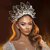 Queen Eliana's Crown Rhinestone Faux Pearls Headdress
