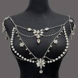 Pearl Rhinestone Shoulder Jewellery for Wedding Dress Accessories Body Chain