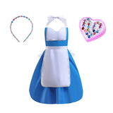 Mother Daughter Matching Clothing Apron Dresses Women Girls Halloween Cosplay Children Princess Coveralls