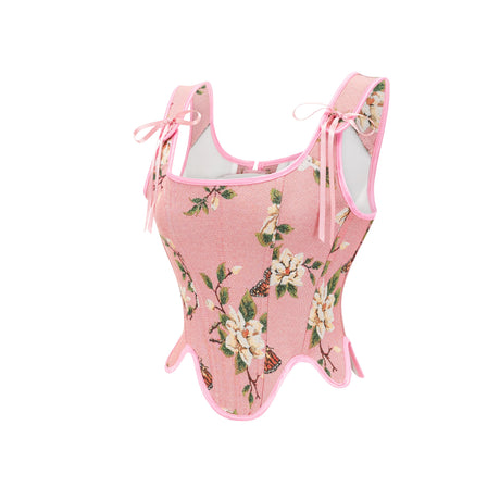 Maiden Fiora's Vintage Floral Overbust Corsets
