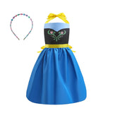 Mother Daughter Matching Clothing Apron Dresses Women Girls Halloween Cosplay Children Princess Coveralls