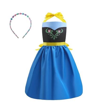 Mother Daughter Matching Clothing Apron Dresses Women Girls Halloween Cosplay Children Princess Coveralls