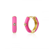 Colourful Zircon Gold Stud Earrings Mix'n'Match